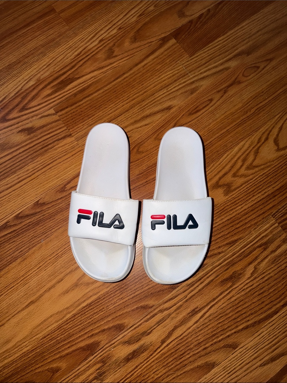 Fila White Slide Sandals